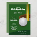 Recherche de golf anniversaire invitations Golfeur
