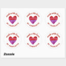 Recherche de coeur rouge autocollants Script