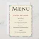 Recherche de modèle de menu mariage invitations Rétro
