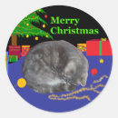 Recherche de noël chat autocollants Joyeux
