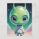 Recherche de alien vert cartes postales Espace