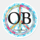 Recherche de signe hippie autocollants Plage