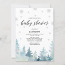 Recherche de forêt baby shower invitations Aquarelle