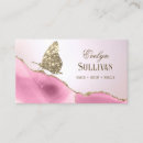 Recherche de papillons roses cartes visite Maquillage