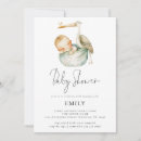 Recherche de stork baby shower invitations Élégant