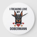 Recherche de doberman horloges Chien