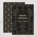 Recherche de paons invitations Noir