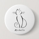 Recherche de chat blanc badges Minimaliste