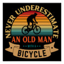 Recherche de vieille bicyclette posters Vieil homme