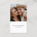 Recherche de photographe de mode cartes visite À la mode