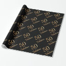 Suche nach glücklicher 50 geburtstag geschenkpapier Schwarz und gold