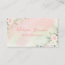 Recherche de aquarelle rose cartes visite Girly