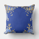 Recherche de bleu royal et or coussins Vintage