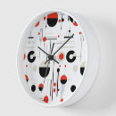 Recherche de rouge blanc noir horloges Moderne