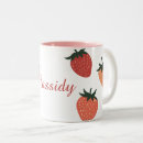 Recherche de fraise personnalisée tasses Nom