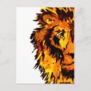 Recherche de visage de lion cartes postales Chat