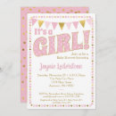 Recherche de pois or invitations C'est une fille