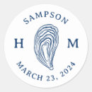 Recherche de huîtres autocollants Coquille d'huître