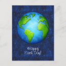 Recherche de terre planète cartes postales Vert