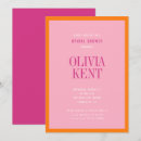 Recherche de orange bridal shower invitations Coloré