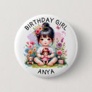 Recherche de premier anniversaire de filles badges Fille d'anniversaire