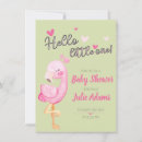 Recherche de flamants roses mignons invitations Baby
