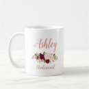 Recherche de bouquet de fleur tasses Bridesmaid