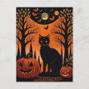 Recherche de illustration de chat noir cartes postales Pour enfants