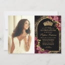 Recherche de rouge de noir et or invitations Aquarelle florale