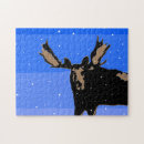 Recherche de wapiti puzzles Neige