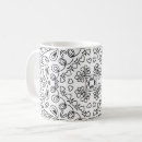 Recherche de dessin abstrait tasses Noir et blanc