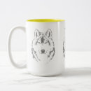 Recherche de tête loup tasses Gris