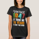Suche nach geburtstag 1947 tshirts Retro