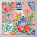 Recherche de fleur chinoise posters Aquarelle