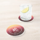 Recherche de zodiaque chinois dessous de verres Rouge