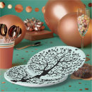 Recherche de arbre noir et blanc assiettes Tendance