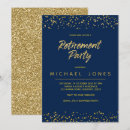 Recherche de retraite cartes invitations Bleu marine