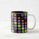 Recherche de chat coloré tasses Dame de chat fou