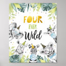 Recherche de jeu quatre posters Quatrième anniversaire