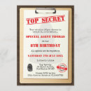 Suche nach geheimer agent einladungen Streng geheim