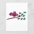 Recherche de oiseau rouge cartes postales Arbre