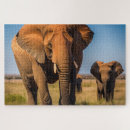 Recherche de elephants puzzles Nature