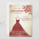 Recherche de rose rouge vintage invitations Quinceañera