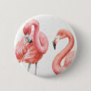 Recherche de flamants badges Aquarelle