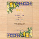 Recherche de jaune et bleu mariage invitations Méditerranéen