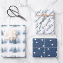 Recherche de arbres neigeux papier cadeau Flocons de neige