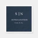 Recherche de bleu marine blanc serviettes Classique