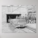 Recherche de mine charbon art Vintage