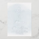 Recherche de croix argentée invitations Petit garçon
