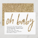Recherche de glam baby shower invitations Parties scintillant or